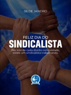 06 de janeiro, celebramos o Dia do Sindicalista! 🙌🏻Uma data para reconhecer quem dedica seu trabalho à defesa dos direitos, à valorização das categorias e à construção de relações de trabalho mais justas.Nosso respeito e gratidão a todos que fazem a luta sindical acontecer diariamente.