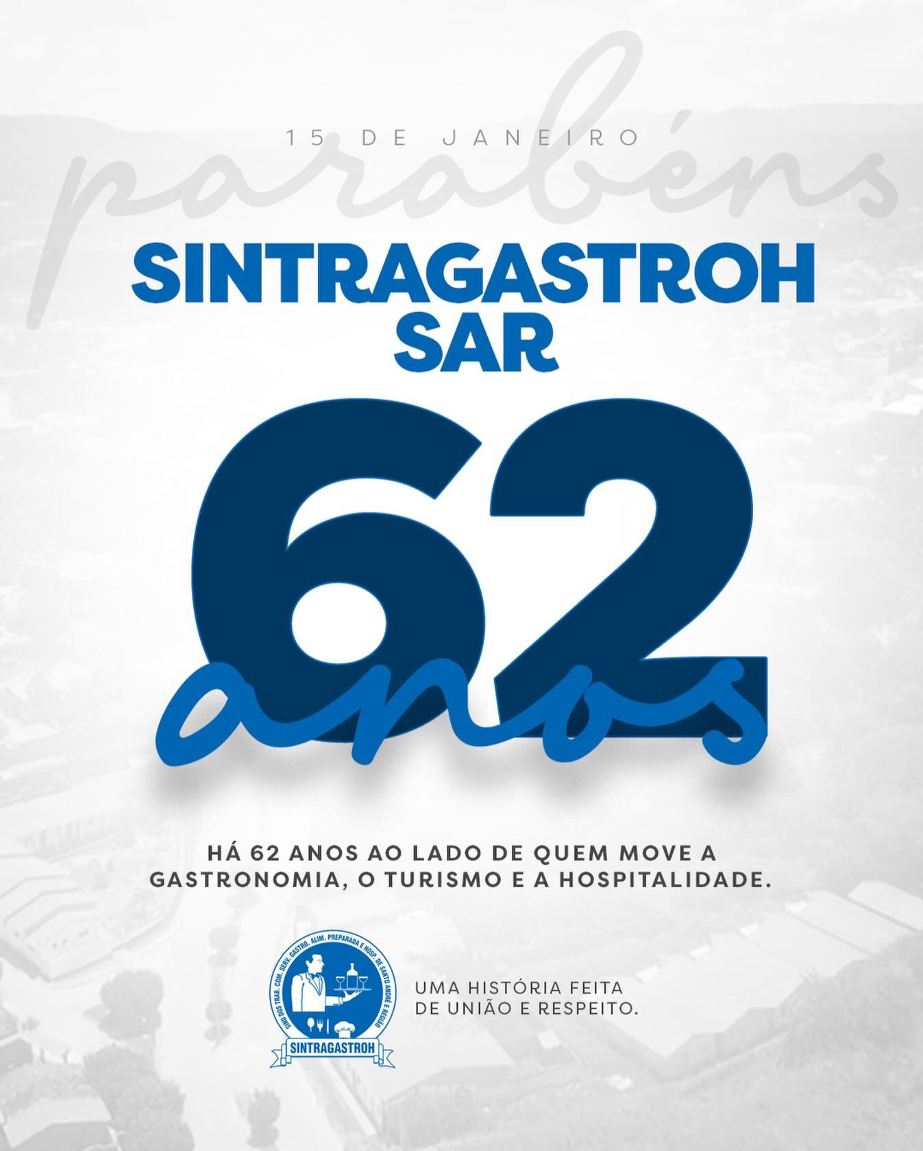 62 anos de luta em defesa da categoria! 💙Fundado no dia 15 de janeiro de 1954, nosso Sindicato está comemorando neste 2026, sessenta e dois anos de existência. Ao todo já são mais de seis décadas de muito trabalho em defesa da categoria.Nesse período nossa entidade sindical se transformou, se agigantou, e passou a congregar, além dos trabalhadores hoteleiros, também os que atuam como garçom. Até o nome mudou, hoje como conhecidos por SINTRAGASTROH SAR.Somos, com muito orgulho, o Sindicato dos Trabalhadores em Hotéis, Apart-Hotéis, Motéis, Flats, Pensões, Hospedarias, Pousadas, Restaurantes, Churrascarias, Cantinas, Pizzarias, Bares, Lanchonetes, Sorveterias, Docerias, Buffets, Foods e Assemelhados, e representamos a classe trabalhadora que atua nas cidades de Santo André, São Caetano do Sul, Mauá e Ribeirão Pires.Fique sócio(a), fique mais forte!
🌐 sintragastrohsar.com.br📍 Sede: Av. Padre Anchieta, 315 – Santo André
📞 (11) 4979-4420 | ✅ WhatsApp: (11) 94724-1425📍 Subsede: Pç. 22 de Novembro, 102 – Sala 118 – Mauá
📞 (11) 4519-7002 | ✅ WhatsApp: (11) 94701-6449