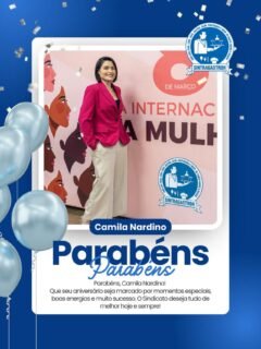 Parabéns @camilanardino 🎈Que seu aniversário seja marcado por momentos especiais, boas energias e muito sucesso.O Sindicato deseja tudo de melhor hoje e sempre!