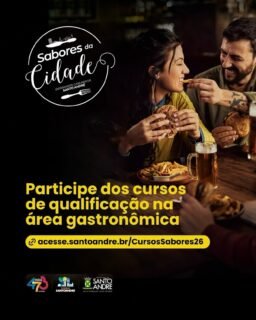 O Festival Sabores da Cidade, a Betel e a fotógrafa Samara Alcântara oferecem para vocês uma super oportunidade:Cursos de Qualificação Gratuitos — Eles estão mais curtos e em horários variados!É a chance de elevar o nível do seu negócio, encantar ainda mais seus clientes e se destacar.Inscrição: https://acesse.santoandre.br/CursosSabores26