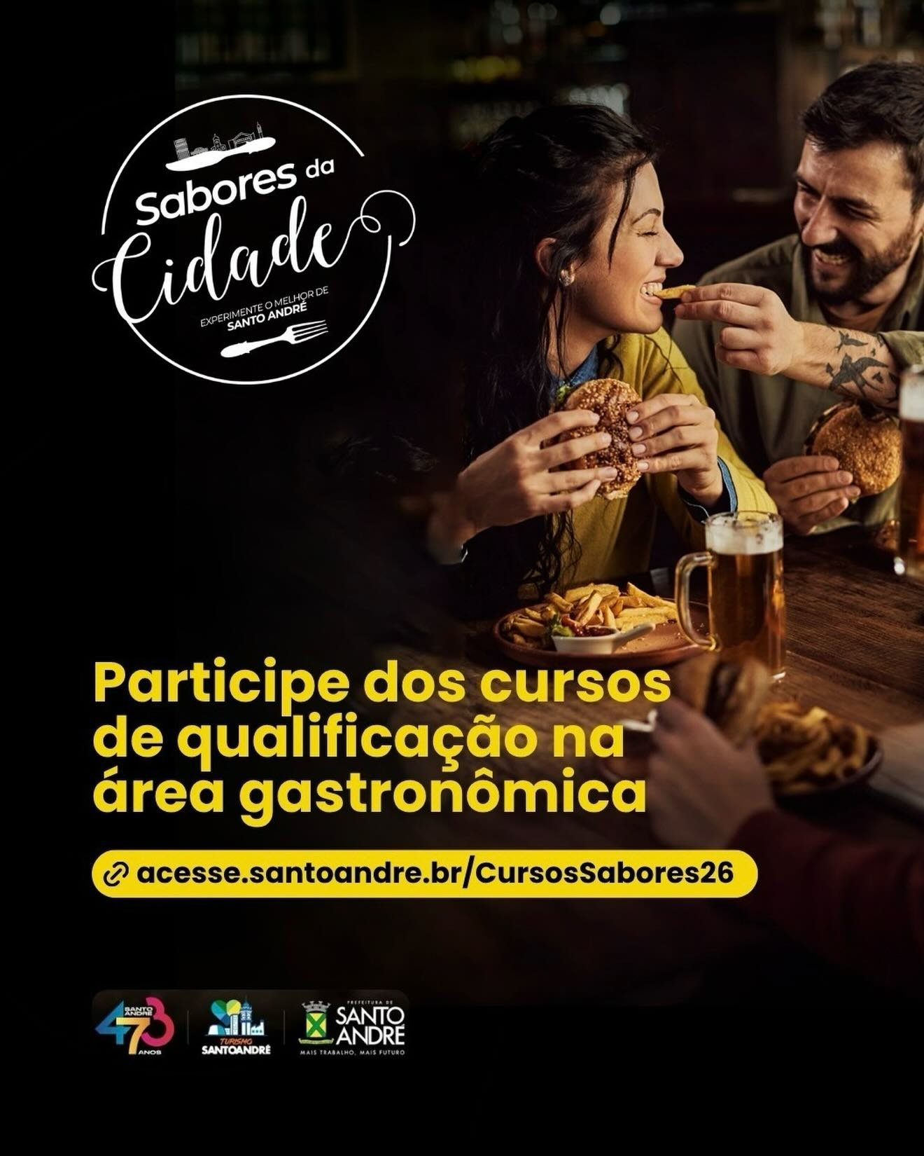 O Festival Sabores da Cidade, a Betel e a fotógrafa Samara Alcântara oferecem para vocês uma super oportunidade:Cursos de Qualificação Gratuitos — Eles estão mais curtos e em horários variados!É a chance de elevar o nível do seu negócio, encantar ainda mais seus clientes e se destacar.Inscrição: https://acesse.santoandre.br/CursosSabores26