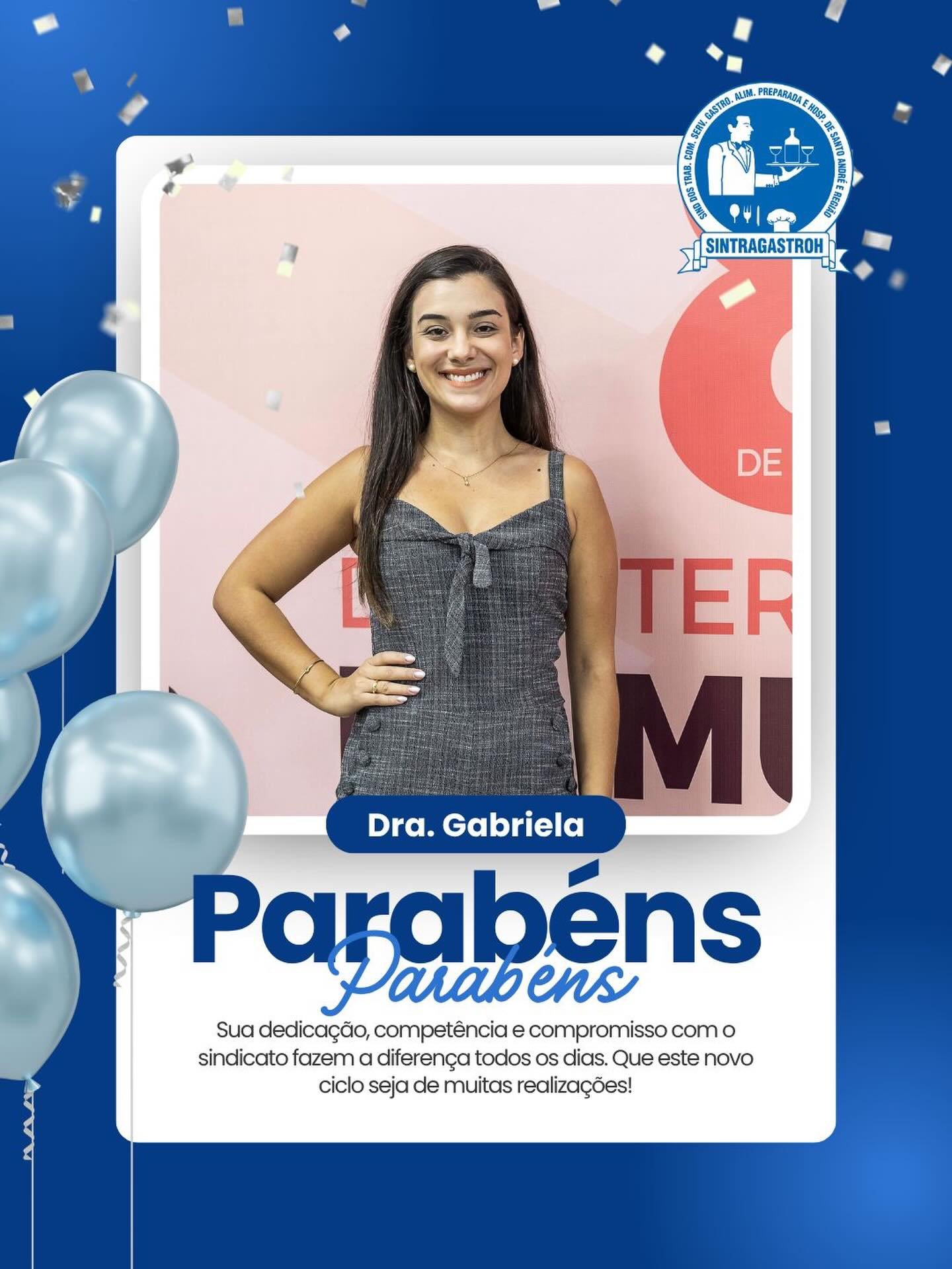 Parabéns @mariagabrielaqueiroz 🎈Que seu aniversário seja marcado por momentos especiais, boas energias e muito sucesso.O Sindicato deseja tudo de melhor hoje e sempre!