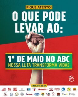 O 1º de Maio no ABC está chegando! E, para garantir uma festa organizada, segura e solidária, é importante ficar atento ao que pode e ao que não pode levar para o evento.Separe seus 2 kg de alimentos não perecíveis, chame a família e venha fortalecer esse grande ato de luta e celebração da classe trabalhadora.📆 1º de maio, a partir das 9h.
📍 Paço Municipal de São Bernardo do Campo.
🎟️ Entrada solidária com doação de 2 kg de alimentos não perecíveis.Vamos juntos celebrar, lutar e ocupar esse espaço com alegria e segurança.