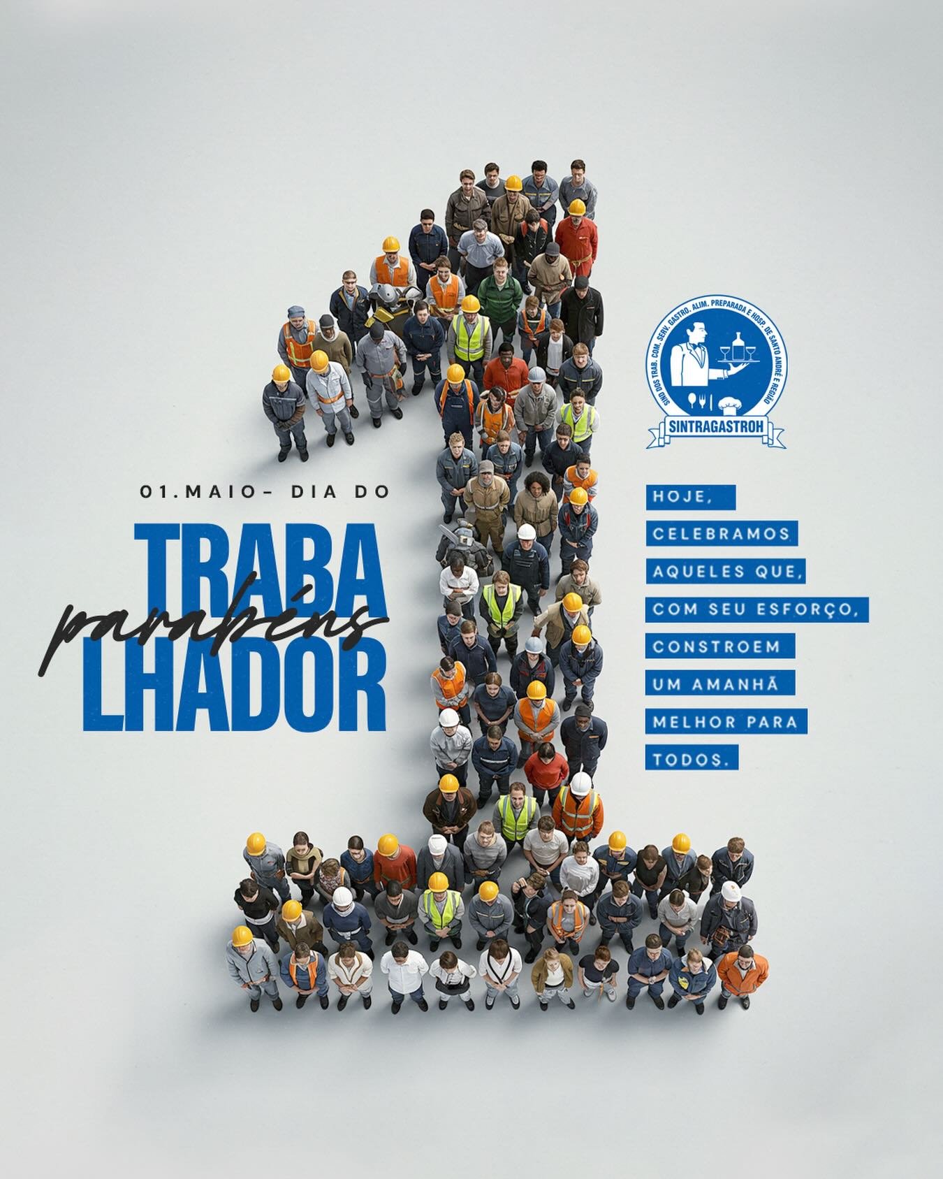 Hoje celebramos mais do que uma data: celebramos histórias.O Dia do Trabalhador é marcado pela luta, pela coragem e pela união de milhões de brasileiros que, todos os dias, constroem o presente e o futuro do nosso país.Cada jornada, cada turno, cada esforço carrega um propósito maior: dignidade, respeito e conquistas. Nada veio fácil — direitos foram conquistados com mobilização, voz ativa e perseverança.Neste 1º de Maio, nosso reconhecimento vai para você, trabalhador e trabalhadora, que faz a economia girar, que enfrenta desafios e que nunca deixa de acreditar em dias melhores.Seguimos juntos, firmes na defesa dos direitos, valorizando cada profissional e fortalecendo a nossa categoria.