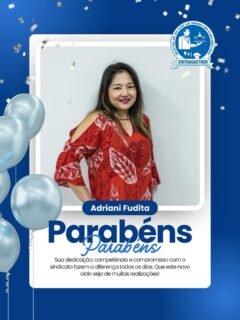 Parabéns @adrianifudita 🎉🎈Sua dedicação, competência e compromisso com o sindicato fazem a diferença todos os dias.Que este novo ciclo seja de muitas realizações! ❤️