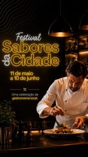 Santo André tem uma identidade única quando o assunto é mesa farta, tempero de verdade e lugares acolhedores que fazem a gente se sentir em casa. 💛E para celebrar essa nossa tradição, está rolando o Festival Sabores da Cidade, de 11 de maio a 10 de junho.Durante esse mês, nossos bares, restaurantes, cafés e bistrôs favoritos prepararam pratos exclusivos, criados com muito carinho para surpreender o nosso paladar. É a oportunidade perfeita para redescobrir a cidade e prestigiar a culinária feita por gente da nossa terra. Afinal, do boteco ao bistrô, Santo André tem mais sabor! ✨👉 Acesse santoandre.br/FestivalSabores2026, confira a lista de participantes e combine aquele almoço com a família ou um brinde com os amigos! 🍽️🥂