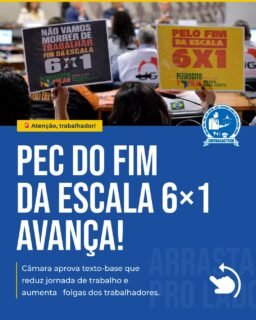✅ APROVADO NA CÂMARA!A PEC do fim da escala 6x1 deu mais um passo importante e foi aprovada em dois turnos na Câmara dos Deputados.O texto prevê:
✔ redução da jornada
✔ duas folgas semanais
✔ sem redução de salárioAgora, a proposta segue para o Senado Federal.Essa é uma pauta importante para garantir mais equilíbrio entre trabalho, saúde, família e qualidade de vida para milhões de brasileiros. ✊NÃO FIQUE SÓ, FIQUE SÓCIO! ✋🏻
http://sintragastrohsar.com.br/📍 Sede: Av. Padre Anchieta, 315 - Santo André
☎️ (11) 4979-4420
✅ (11) 94724-1425📍 SubSede: Pç. 22 de Novembro, 102 Sala 118 - Mauá
☎️ (11) 4519-7002
✅ (11) 94701-6449