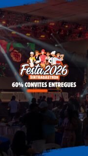 🚨 60% DOS CONVITES JÁ FORAM ENTREGUES! 🎉A nossa grande festa está chegando! E o diretor @f7santana tem um recado especial para você!🎟️ Os convites são LIMITADOS! Não deixe para a última hora. Acesse agora o nosso aplicativo e faça a solicitação do seu convite!📅 19 de outubro
📍 Clube AramaçãPrepare-se para uma festa inesquecível, feita especialmente para você! 🎶🎊❤️ Porque a festa é SUA! A FESTA DO TRABALHADOR!