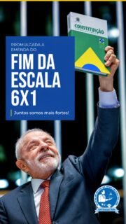 🇧🇷 UM DIA HISTÓRICO PARA A CLASSE TRABALHADORA BRASILEIRA!O dia 16 de outubro de 2026 entra para a história do Brasil como um marco na conquista de direitos trabalhistas!Com a promulgação da emenda constitucional que estabelece o fim da escala 6x1, o país dá um importante passo na valorização de milhões de trabalhadores que, diariamente, dedicam seu esforço, talento e compromisso ao desenvolvimento da nossa sociedade.Mais do que reduzir a jornada de trabalho, essa conquista representa o direito de viver melhor!É mais tempo para estar com a família, acompanhar o crescimento dos filhos, cuidar da saúde, descansar e aproveitar os momentos que realmente importam.A conquista garante dois dias de descanso semanal e estabelece a redução gradual da jornada de trabalho: inicialmente para 42 horas semanais e, posteriormente, para 40 horas, sem redução salarial.Essa conquista também carrega a história de gerações de trabalhadores, sindicatos e movimentos sociais que nunca deixaram de defender condições mais dignas de trabalho.O SINTRAGASTROH reafirma seu compromisso com a defesa dos direitos, o respeito e a valorização de cada profissional da nossa categoria.Porque o trabalho dignifica, mas o descanso, a saúde e a qualidade de vida também são direitos fundamentais!VIVA OS TRABALHADORES! VIVA A CONQUISTA DE DIREITOS! ✊🇧🇷SINTRAGASTROH — União, Força, Trabalho e Respeito!
